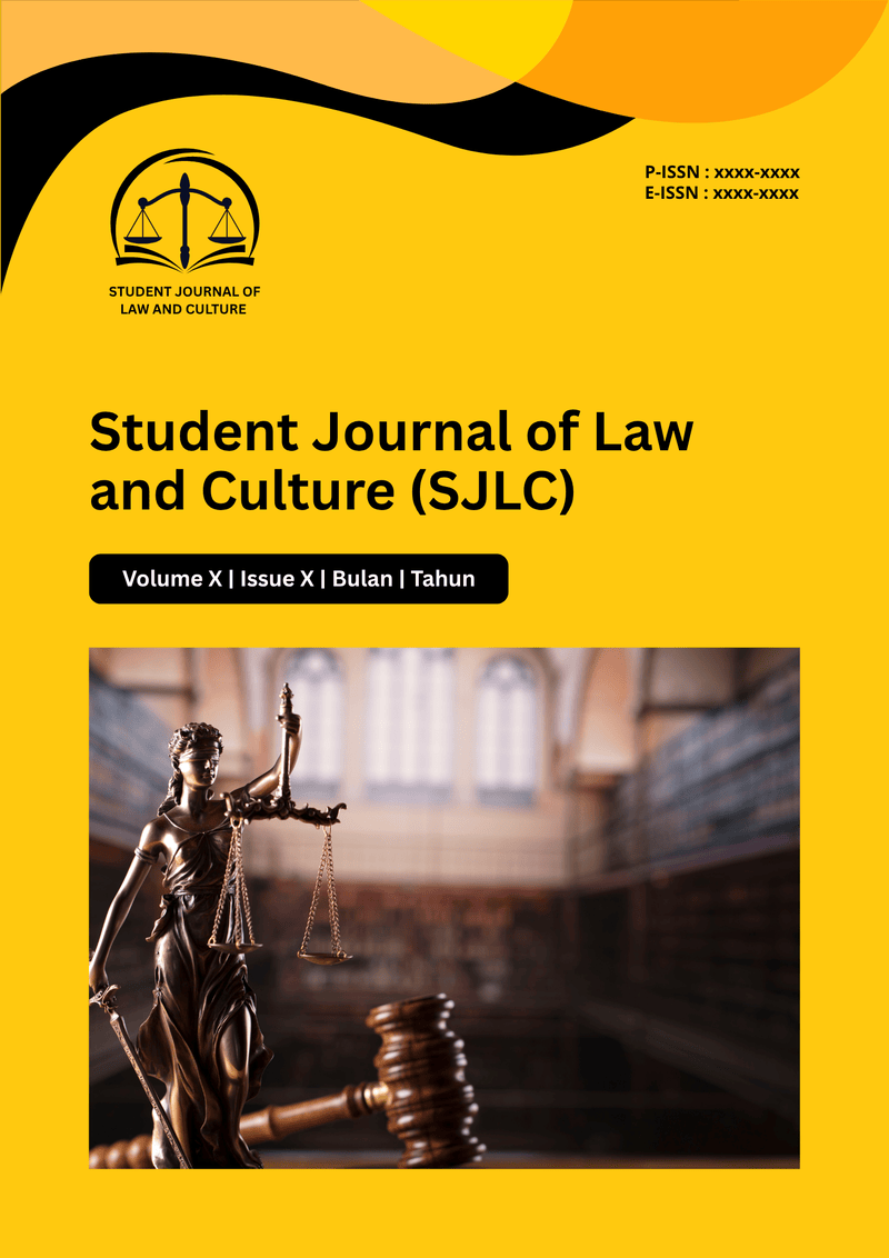 Cover Buku Student Journal of Law and Culture